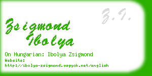 zsigmond ibolya business card